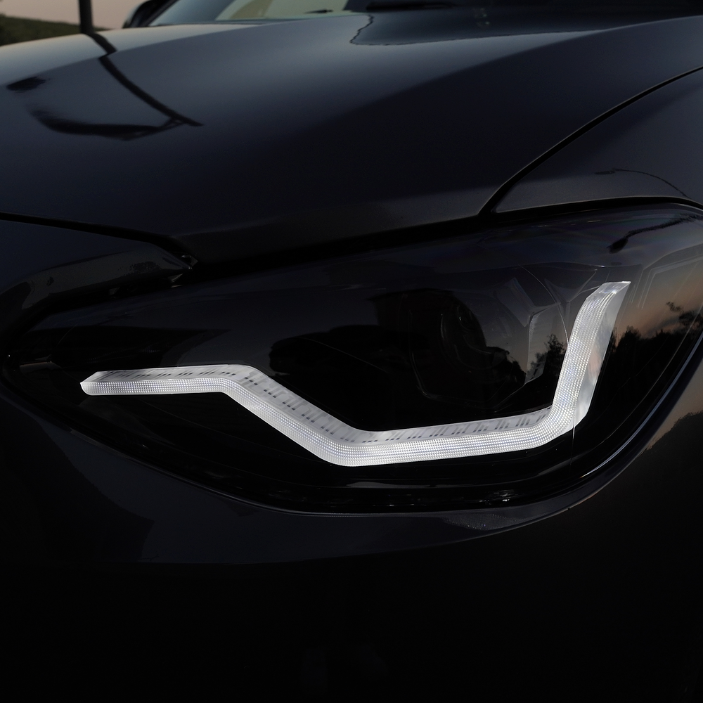 Close-up of the LED light signature for BMW 1 Series F20/F21 Pre-LCI