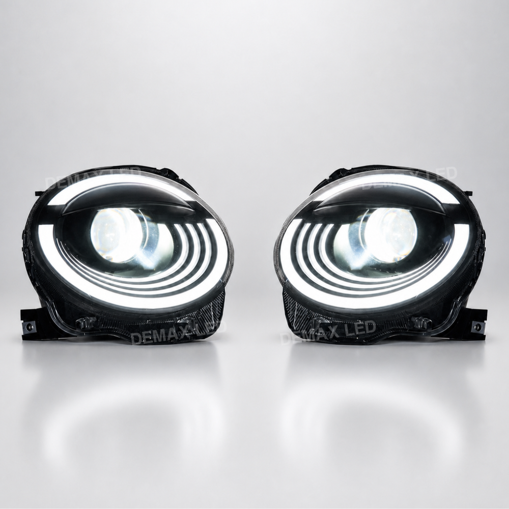 Full LED headlight for North American Fiat 500 and Abarth with low beam on