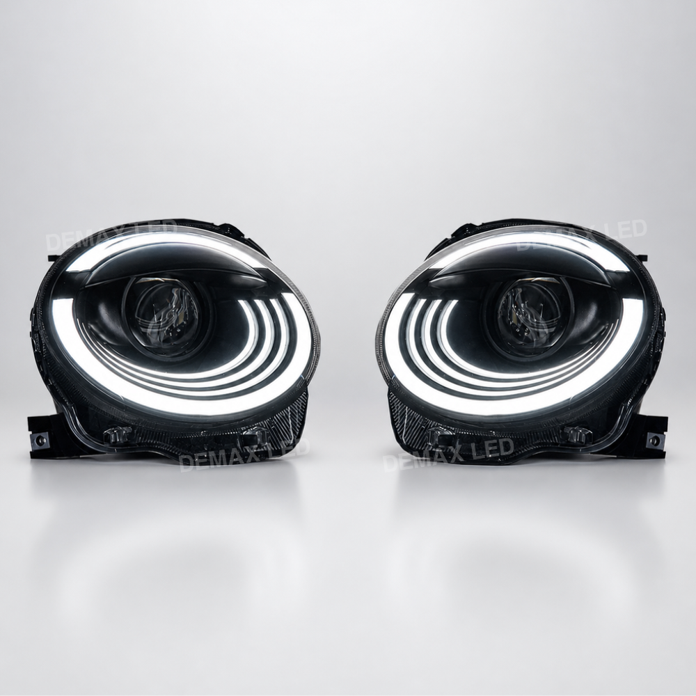 Full LED headlight for North American Fiat 500 and Abarth with position lights on
